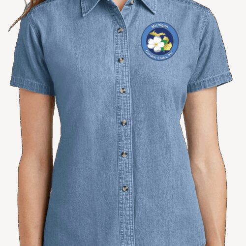 Port & Company® Women's Short Sleeve Value Denim Shirt #LSP11 - Faded Denim